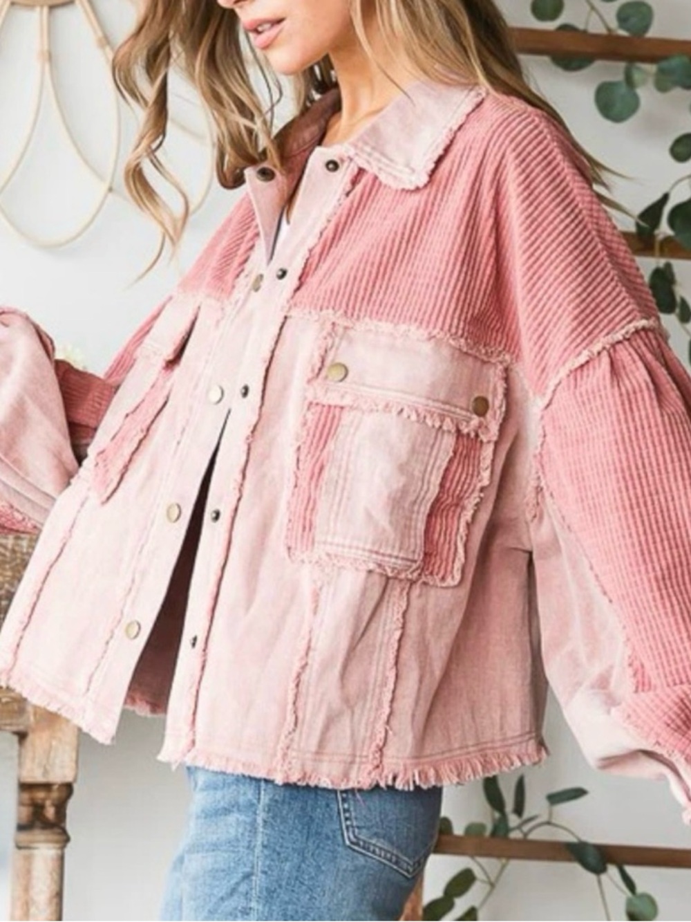 New, Never Worn Oli & Hali Women's Pink Corduroy Jacket